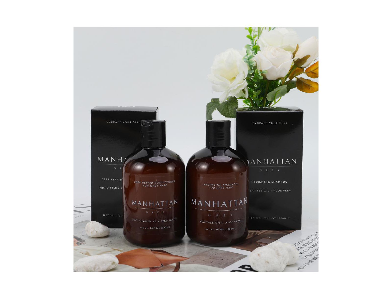 Manhattan Grey Набор для окрашивания и восстановления волос Grey Wash & Repair Kit