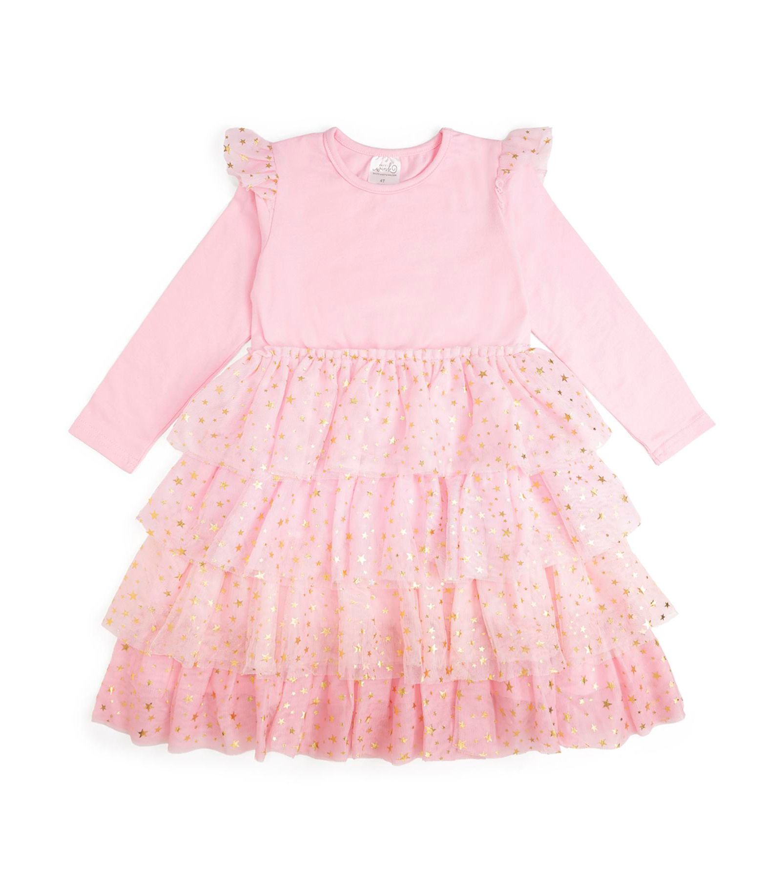 Детское розовое платье Sweet Wink Princess Tiered Tutu с длинным рукавом