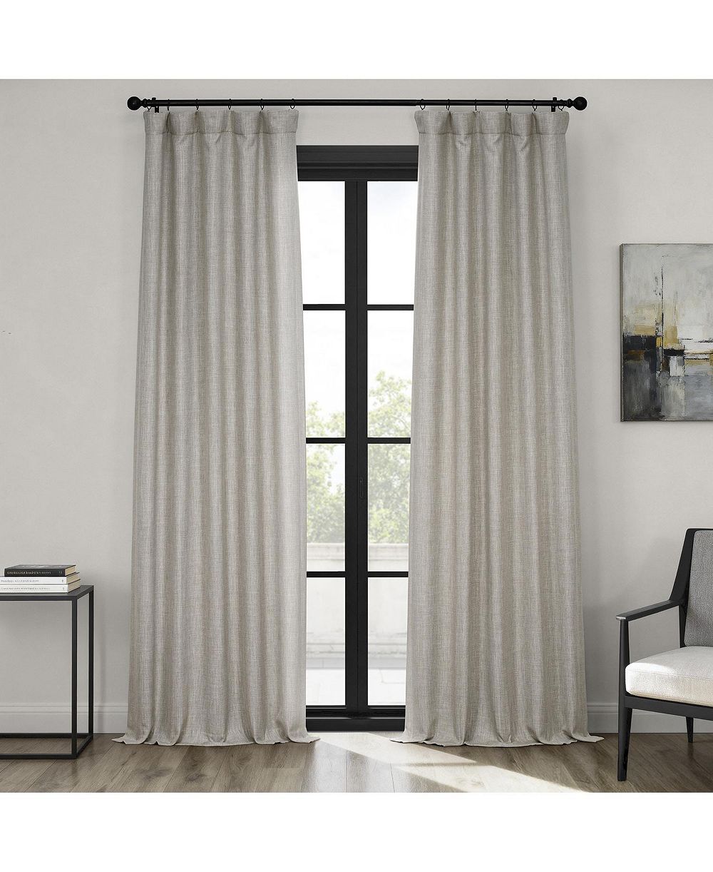 Half Price Drapes Шторы для затемнения комнаты из искусственного льна для спальни и гостиной (1 панель)