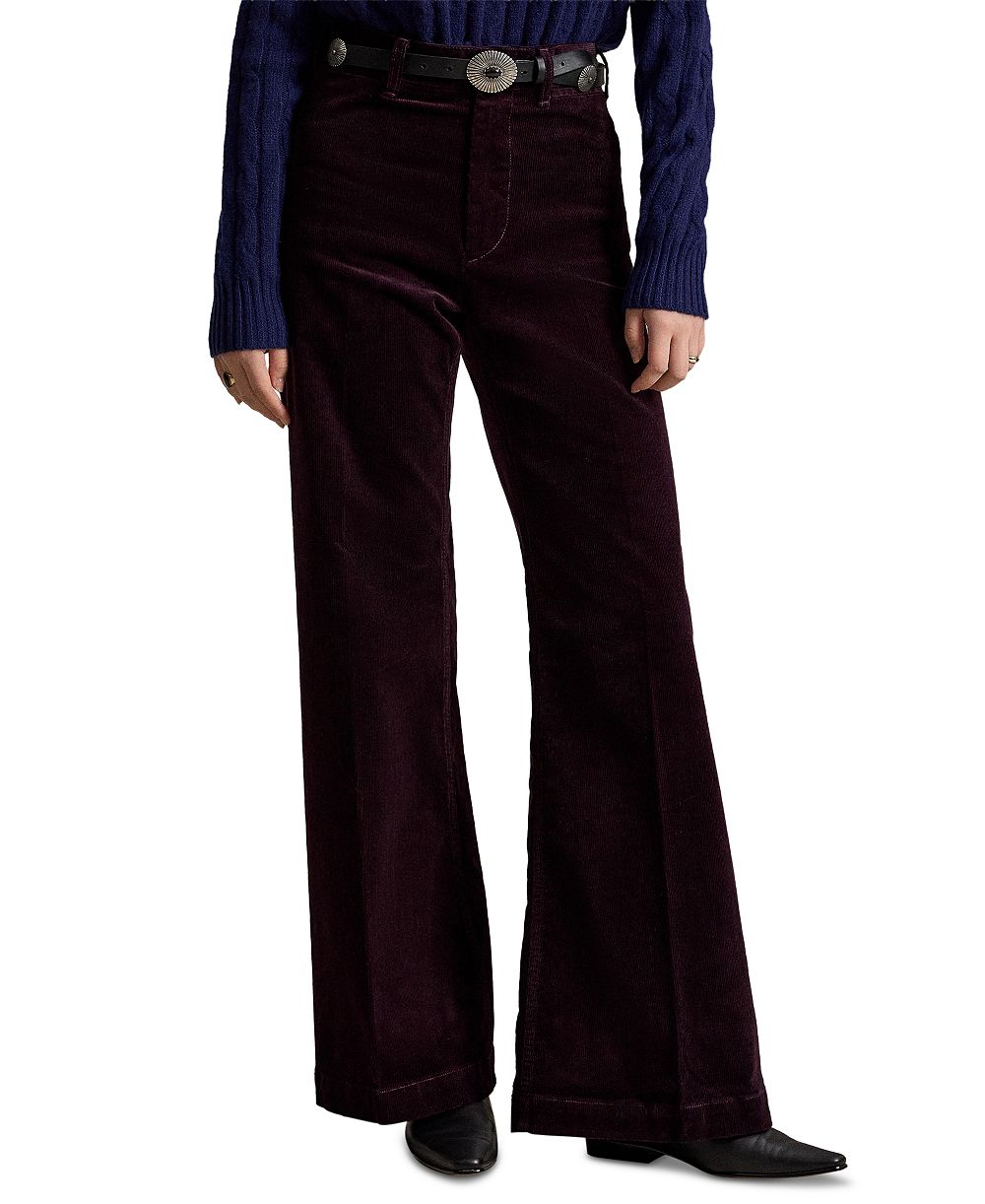 Polo Ralph Lauren Women's Beaton High-Rise Flared 14-Wale Corduroy Pants