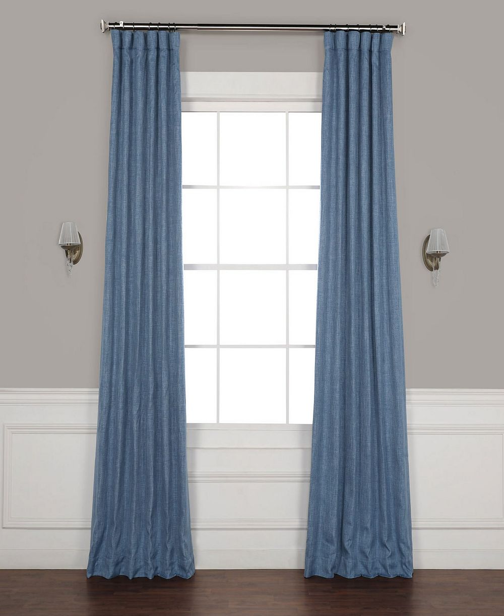 Half Price Drapes Faux Linen Room Darkening Curtains for Bedroom and Living Room Curtains (1 Panel)