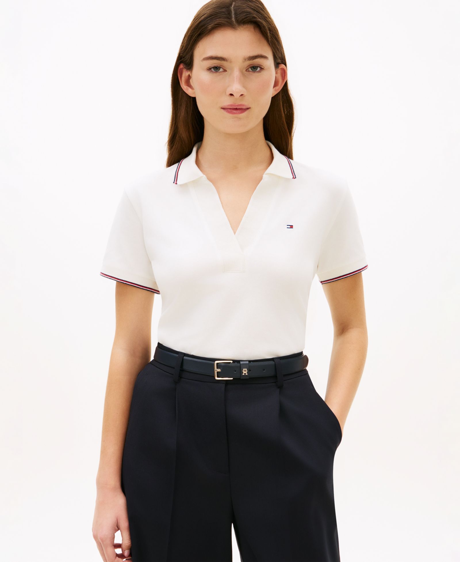 Женское поло Tommy Hilfiger Johnny Collar Short-Sleeve