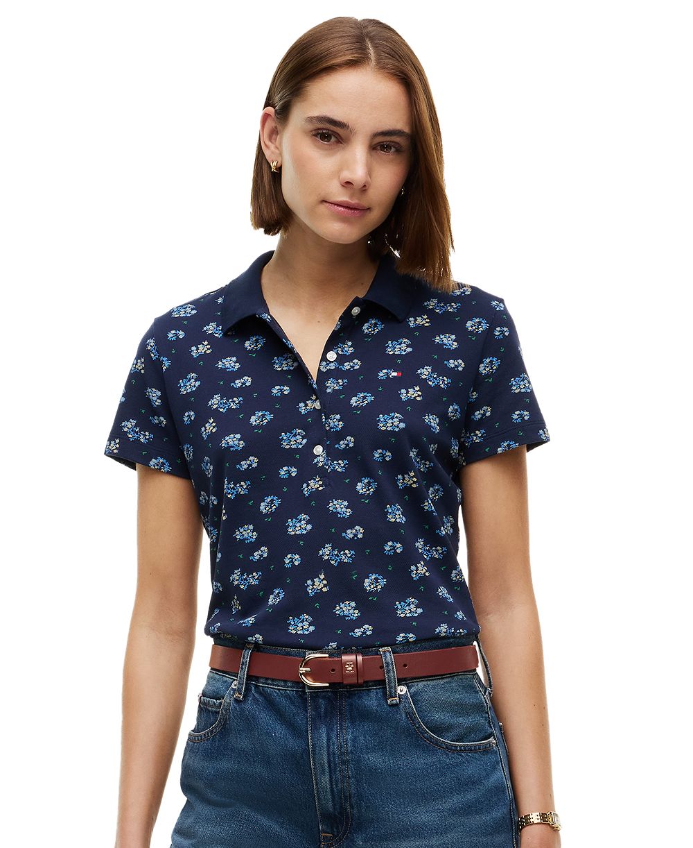 Женский поло Tommy Hilfiger Printed Short-Sleeve
