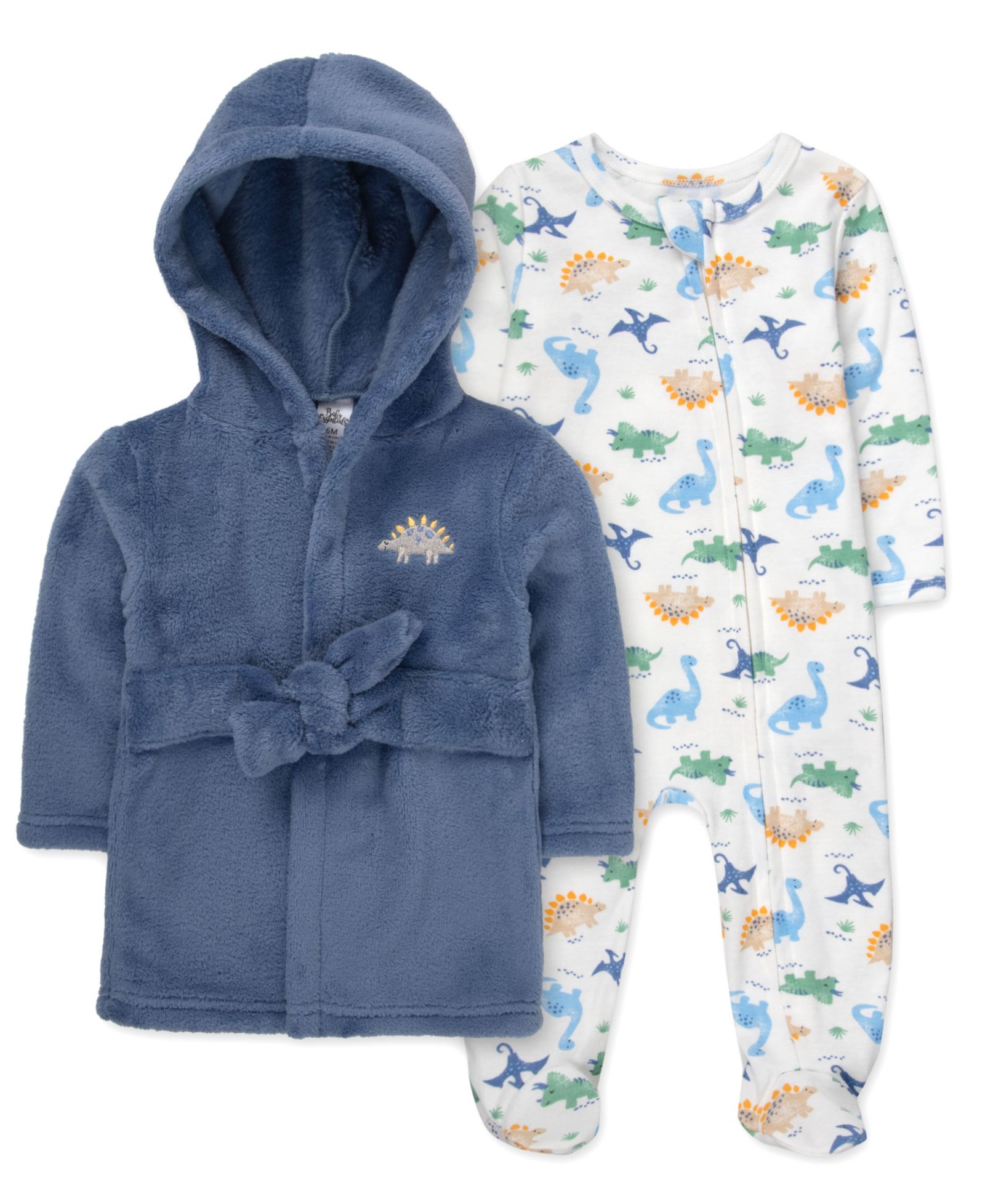 Детский набор Baby Essentials: роба и комбинезон Dino, 2-Piece Set