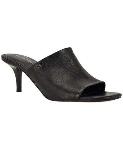 Женские кожаные босоножки Calvin Klein Chaney Slip-On Kitten Heel