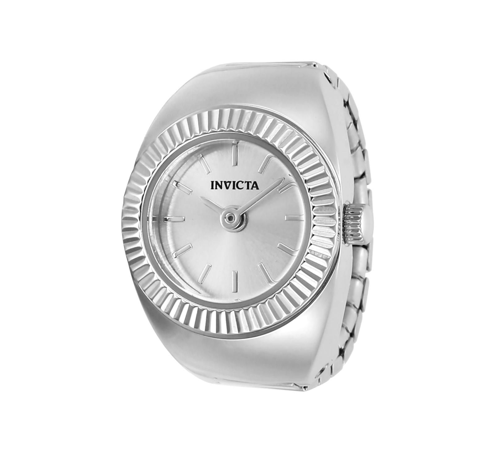 Invicta Women's 48946 Mini Ring Watch Quartz 2 Hand Silver Dial Watch