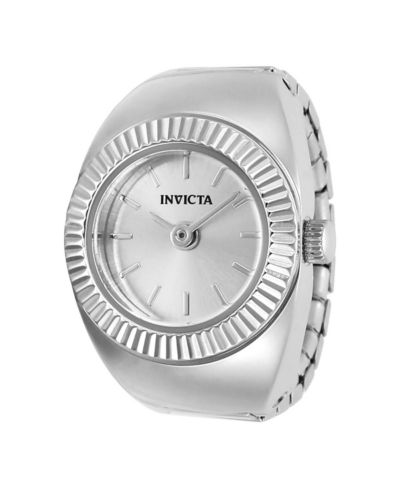 Женские мини-часы Invicta 48946 Ring Quartz с серебристым циферблатом