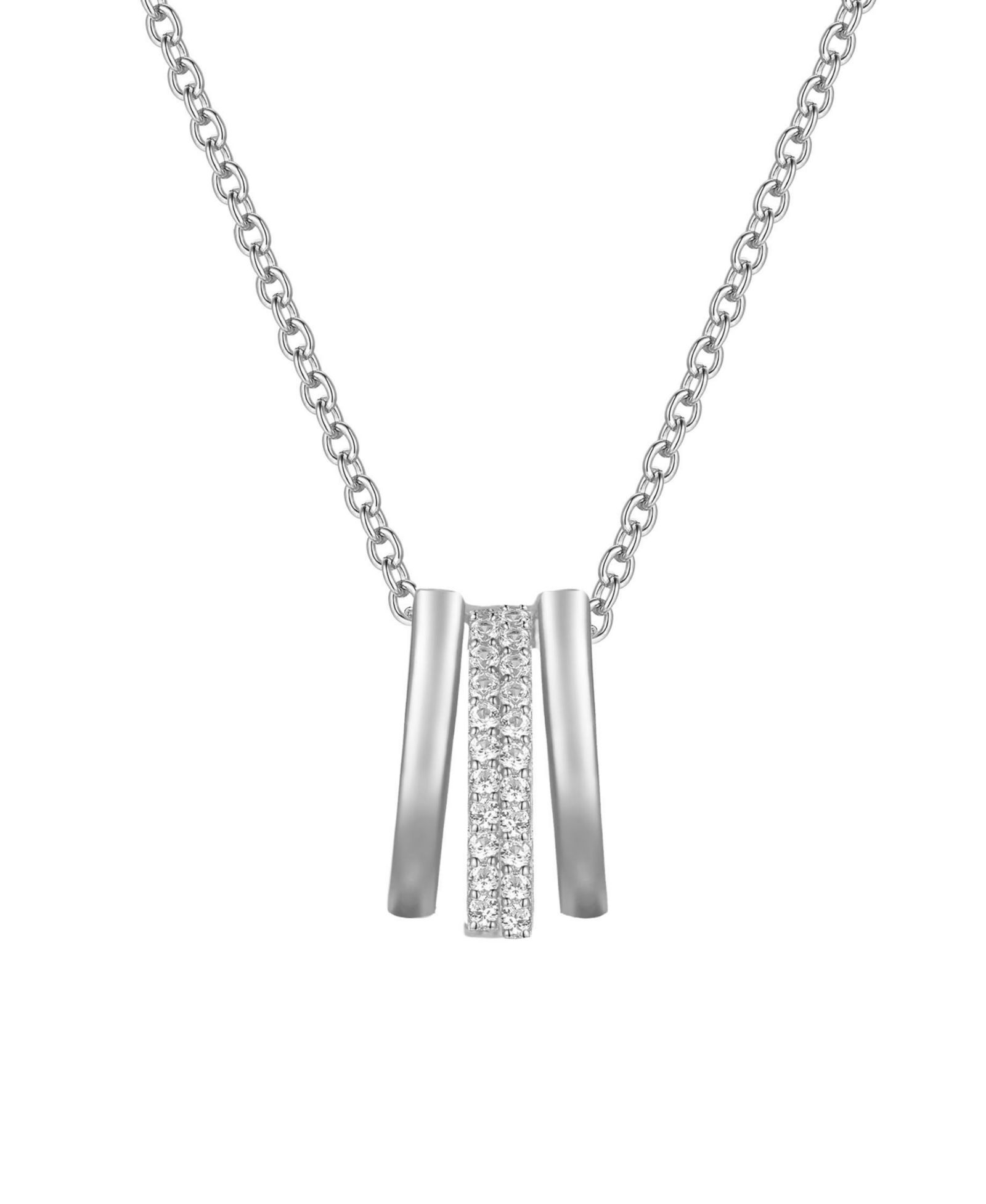 Подвеска Macy's Diamond Pendant Necklace (1/20 ct. t.w.) в стерлинговом серебре