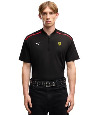 Мужская поло-рубашка Puma с укороченной молнией и принтом Ferrari Cloudspun