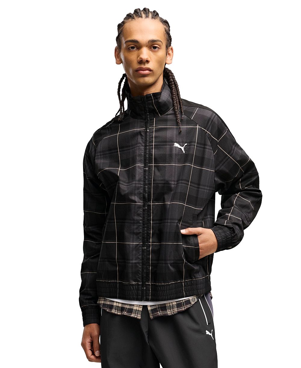 Puma Men's T7 Tartan Relaxed-Fit Track Jacket