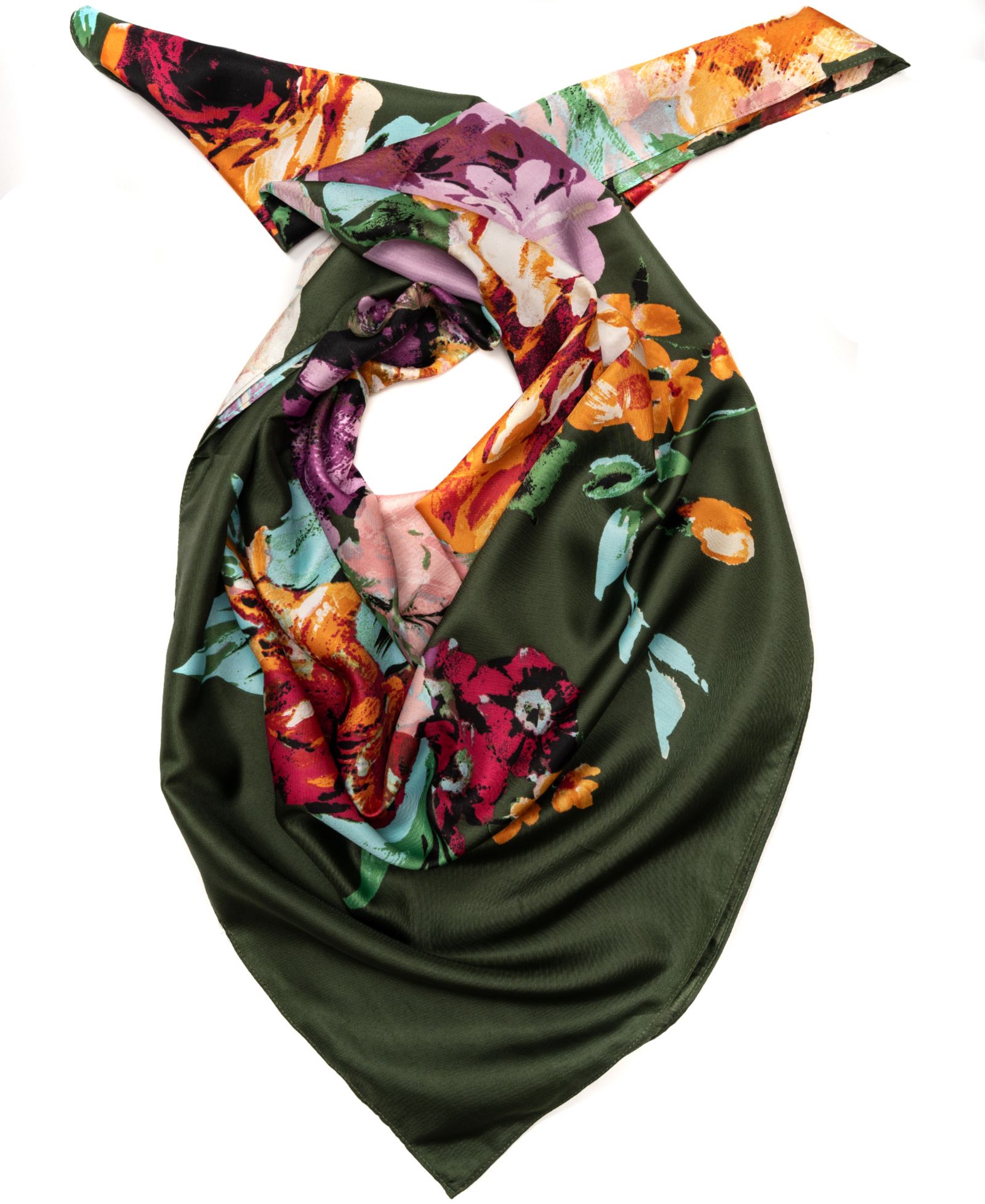 Vince Camuto Moody Botanical Floral Square Scarf