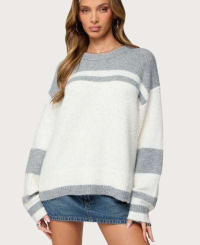 Edikted Women's Nogah Stripey Oversized Sweater
