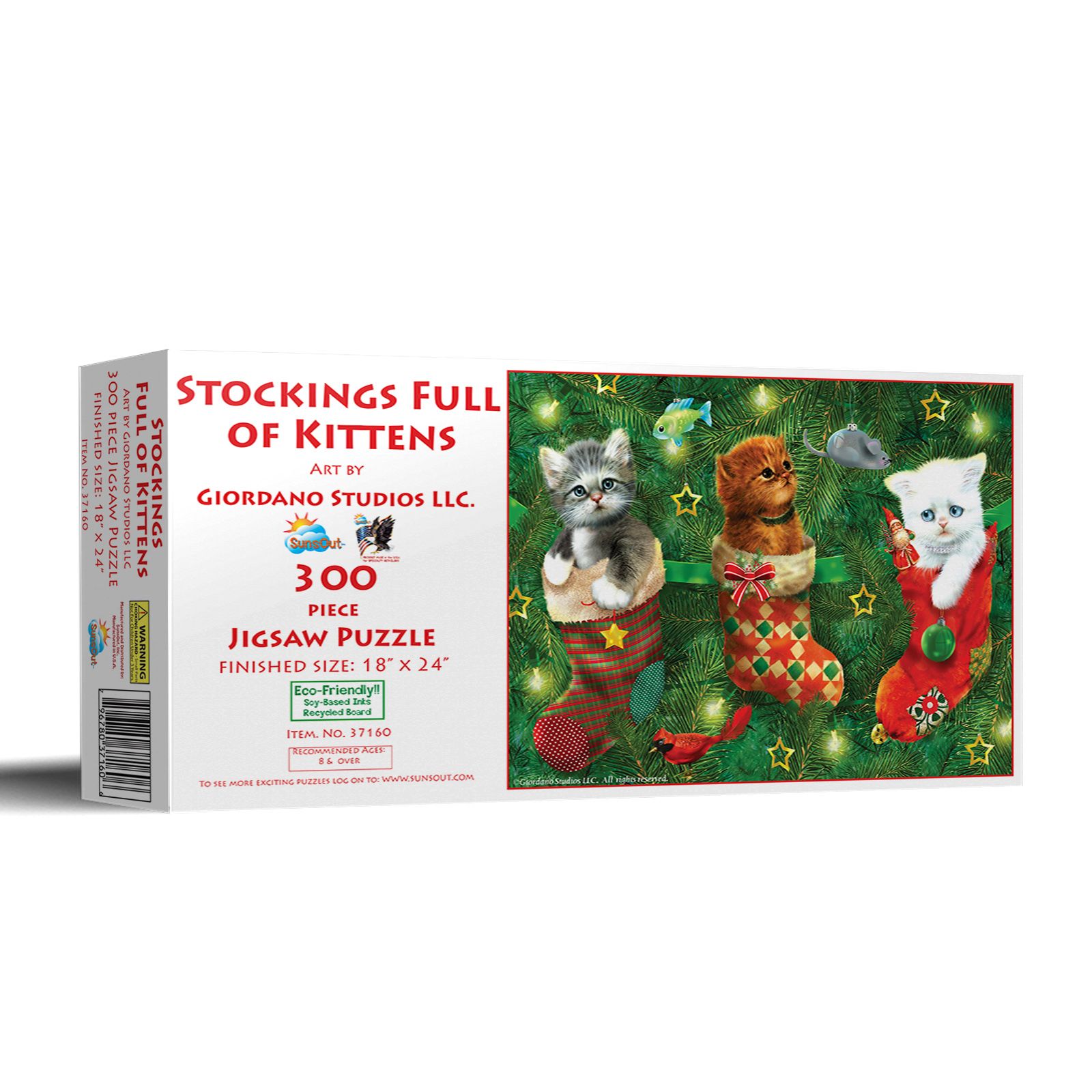 Пазл SunsOut Stockings Full of Kittens, 300 деталей, для взрослых