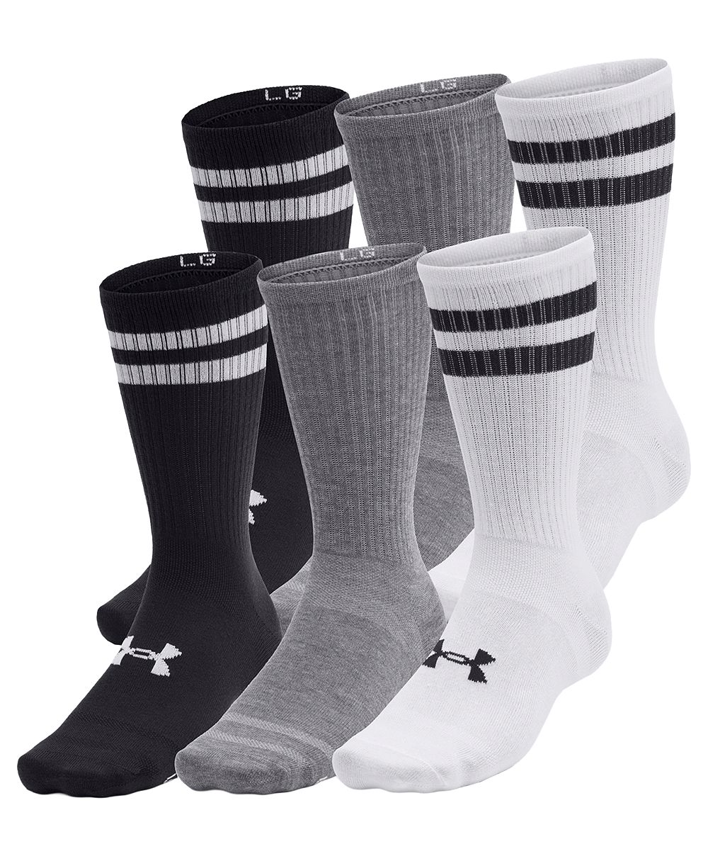 Under Armour Men's Essential Cushion 6-Pack Crew Socks