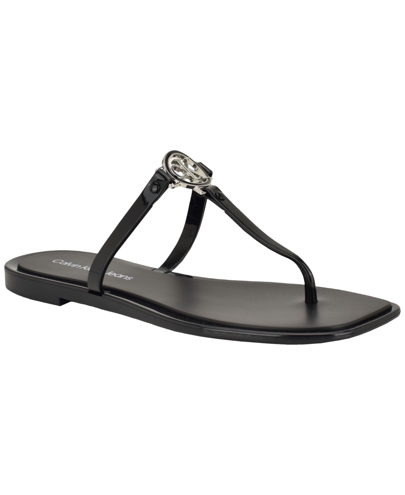 Женские сандалии Calvin Klein Ellye Jelly Logo T-Strap Flat