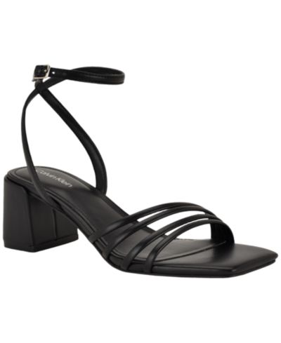 Calvin Klein Женские Pazey Strappy Block Heel Dress Sandals