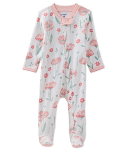 butterblu Baby Girls' Scout 2-Way Zip Footed Sleep and Play