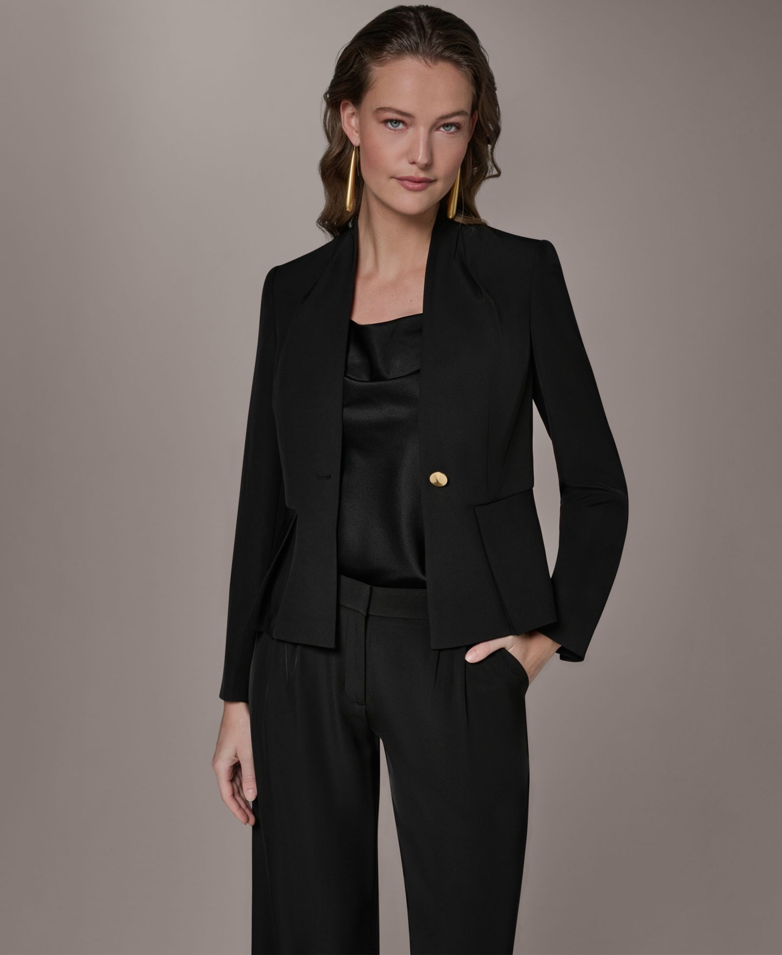Donna Karan New York Women's One Button Blazer Blazer