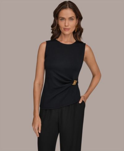 Женский топ с круглым вырезом Donna Karan New York
