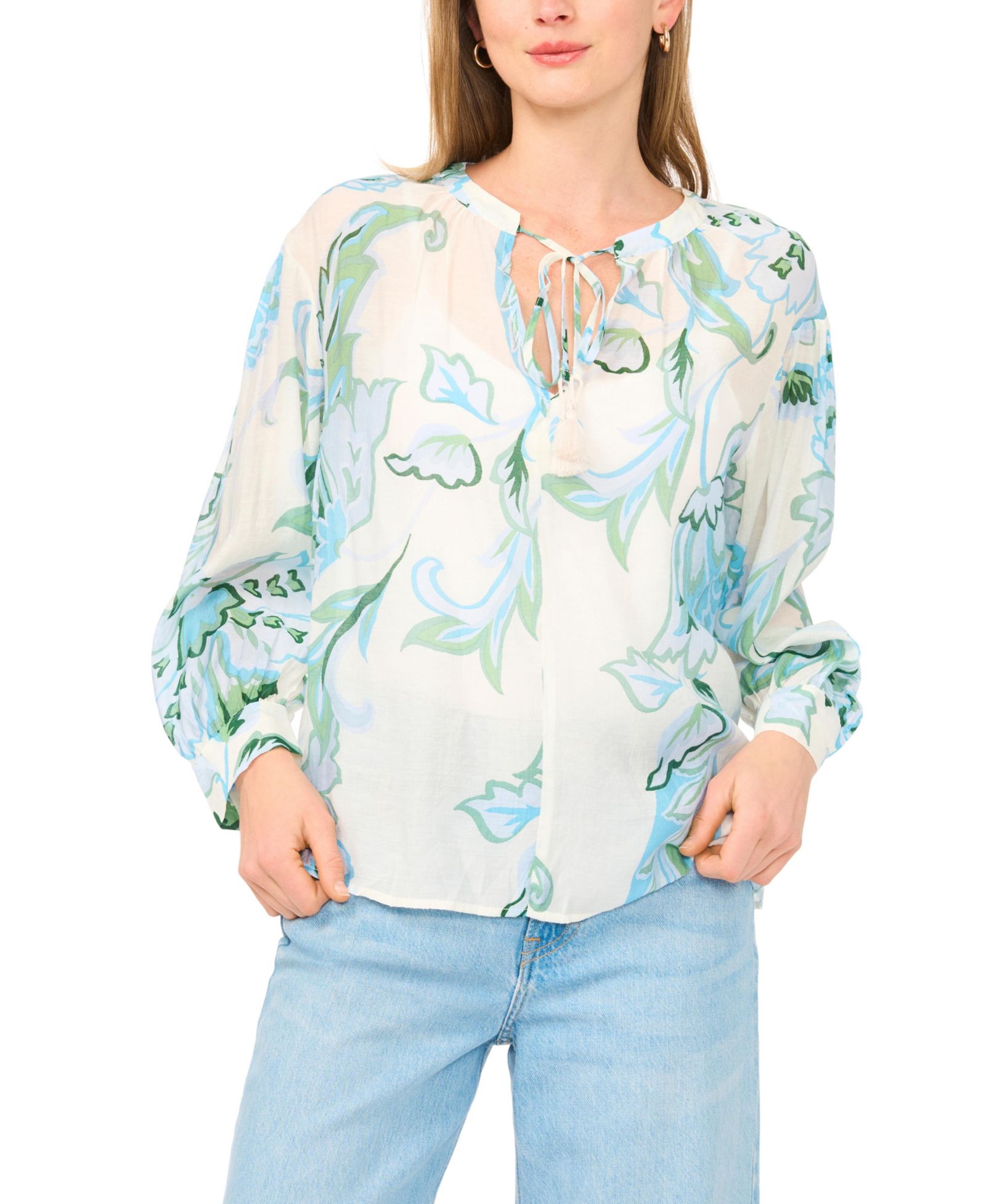 Женский топ Vince Camuto Long-Sleeve Oversized Tie-Front