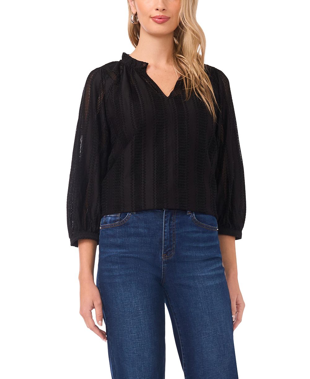 Женская блузка Vince Camuto Raglan Peasant Sleeve V-Neck