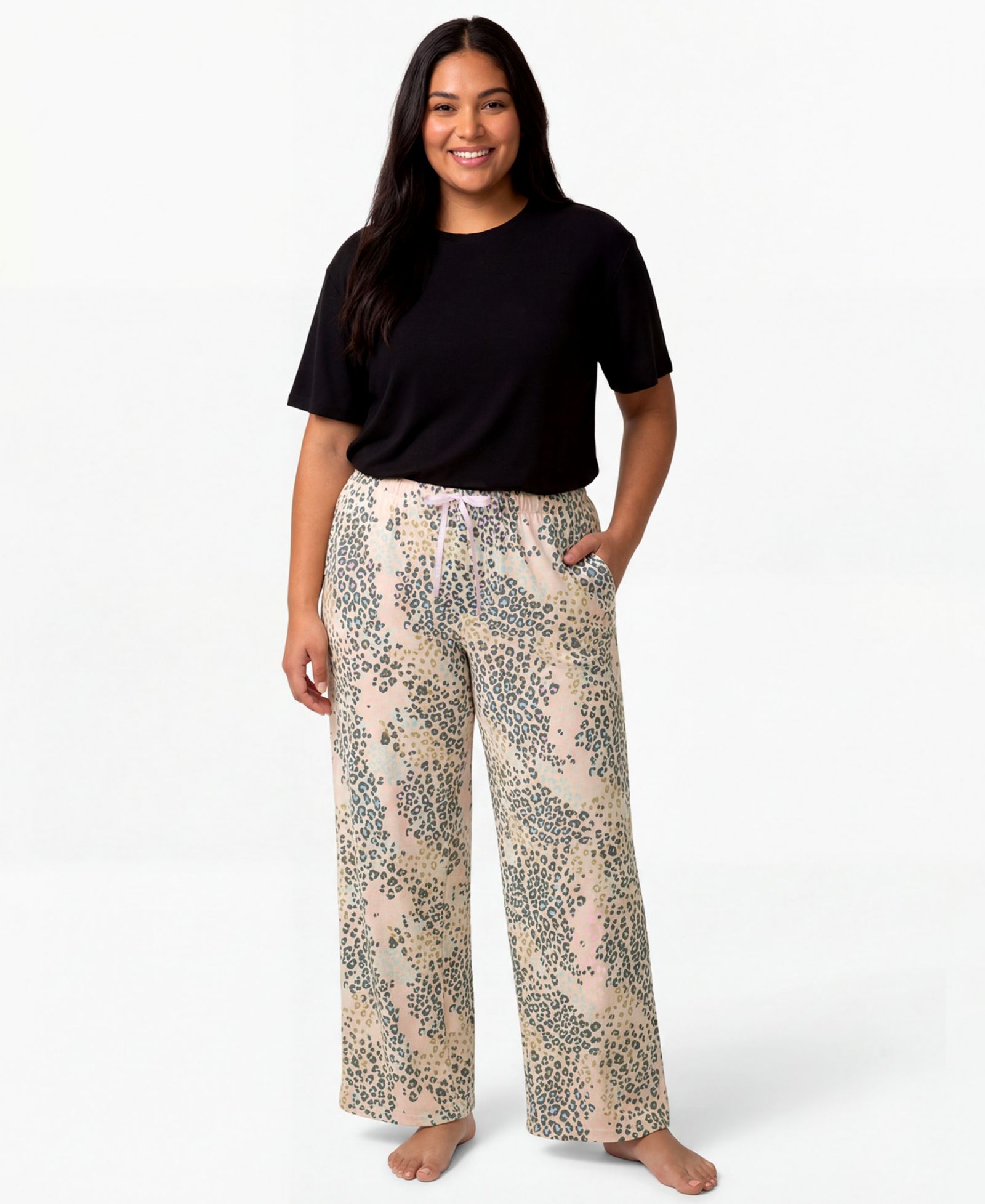 Брюки для сна Hue Plus Size Mid-Rise Cotton