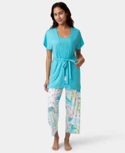 Hue Women's Mama Jama 3Pc Pajamas Set