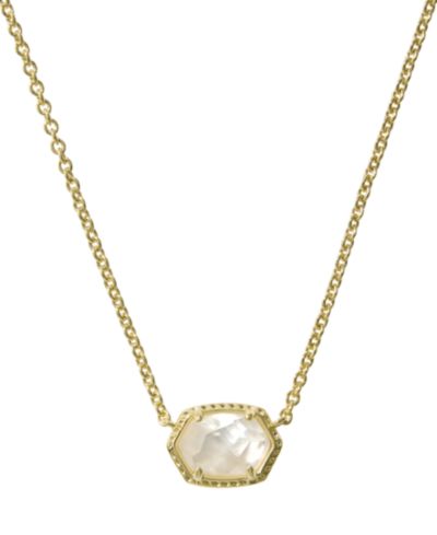 Короткое подвесное ожерелье Kendra Scott Daphne Amazonite 14k Gold-Tone Over Brass