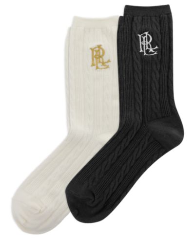 Женские вязаные носки Lauren Ralph Lauren, набор из 2 шт., Cable Knit