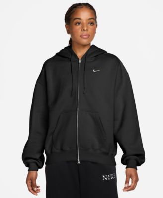 Женское худи Nike Studio Fleece с высоким весом и оверсайз кроем на молнии