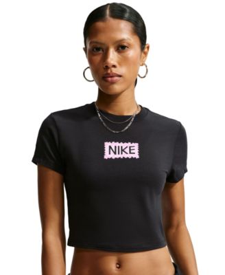 Женская укороченная футболка Nike Chill Knit Slim