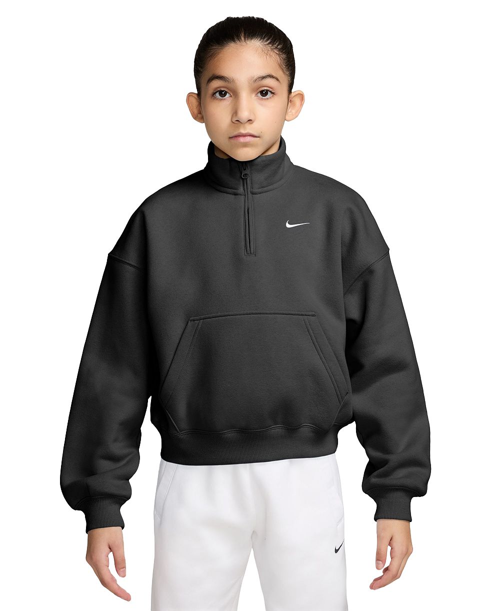 Nike Детский свитшот oversized quarter-zip fleece studio sportswear
