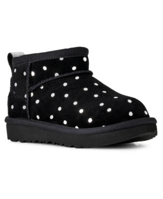 UGG® Toddler Kids Classic Ultra Mini Shiny Dots Zipper Booties