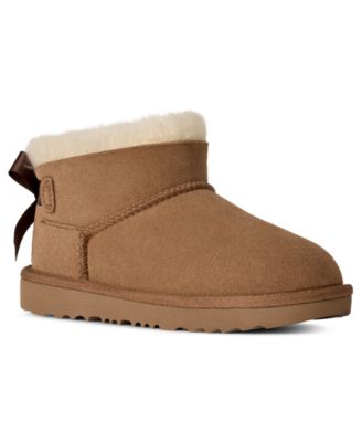 UGG® Kids Ultra Mini Bailey Bow Round Toe Booties