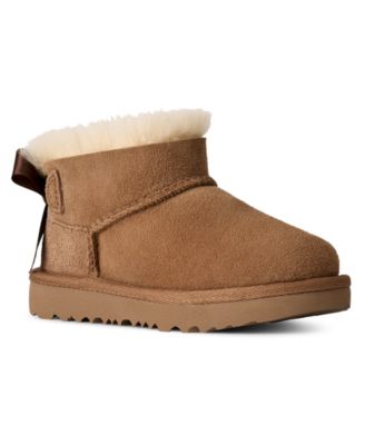 UGG® Toddler Kids Ultra Mini Bailey Bow Zipper Booties