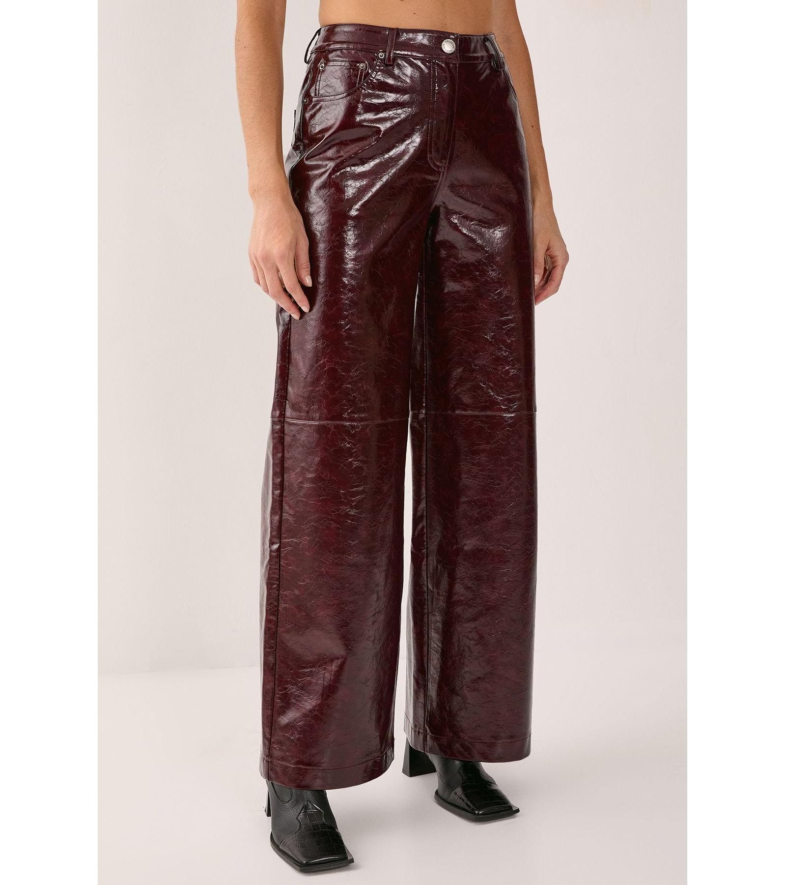 Женские брюки Nasty Gal из искусственной кожи с эффектом блеска, свободного кроя
