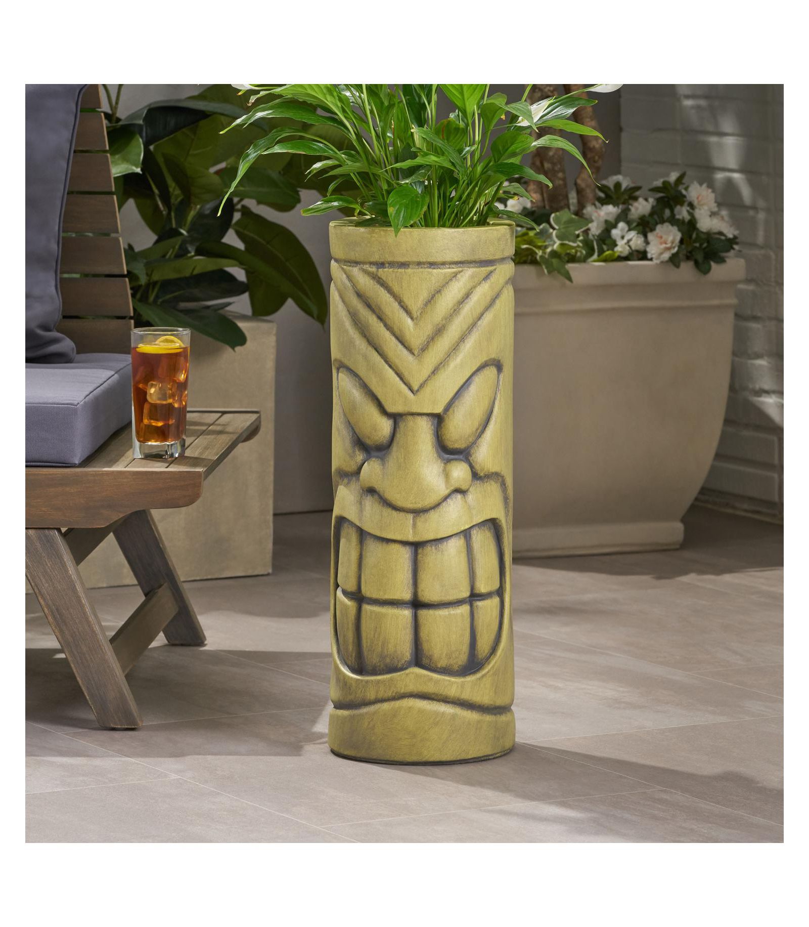 Кашпо Streamdale Furniture Antique Green Face Pot Planter