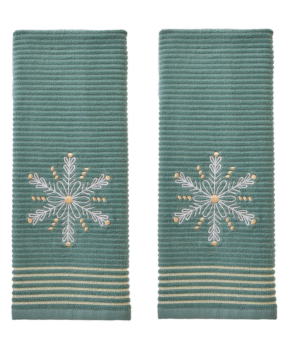 SKL Home полотенце для рук с вышитой снежинкой, набор из 2 штук