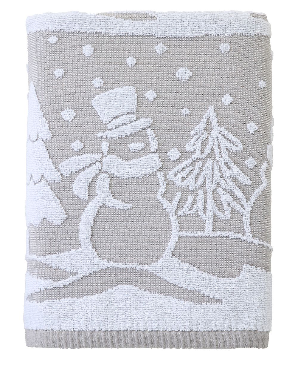 SKL Home Снеговик жаккардовое полотенце для ванной, 27" x 50"