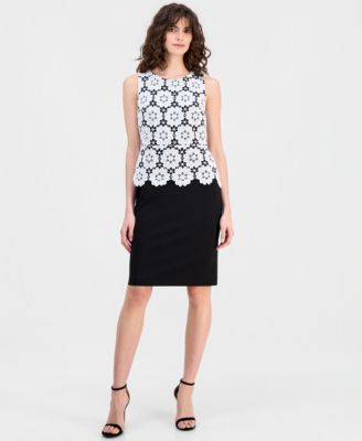 Женское кружевное платье без рукавов Anne Klein
