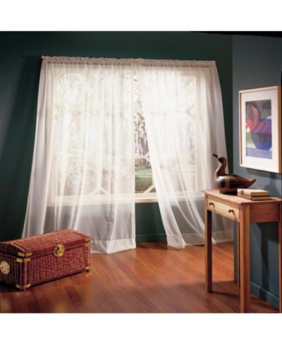 Habitat Rhapsody Voile Sheer Sheer Texture and Supple Drapeability Rod Pocket Light Filtering Curtain Panel, White