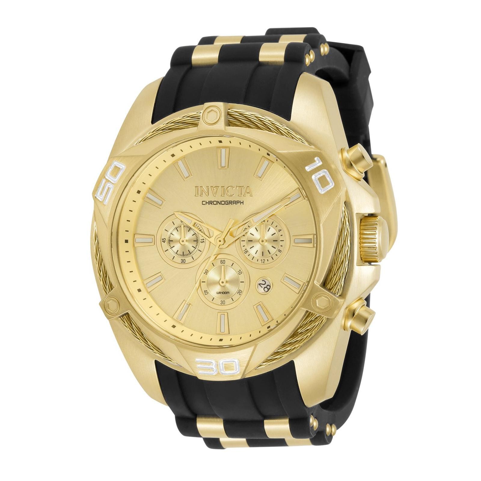 Invicta Мужские часы 34142 Bolt Quartz Chronograph Gold Dial
