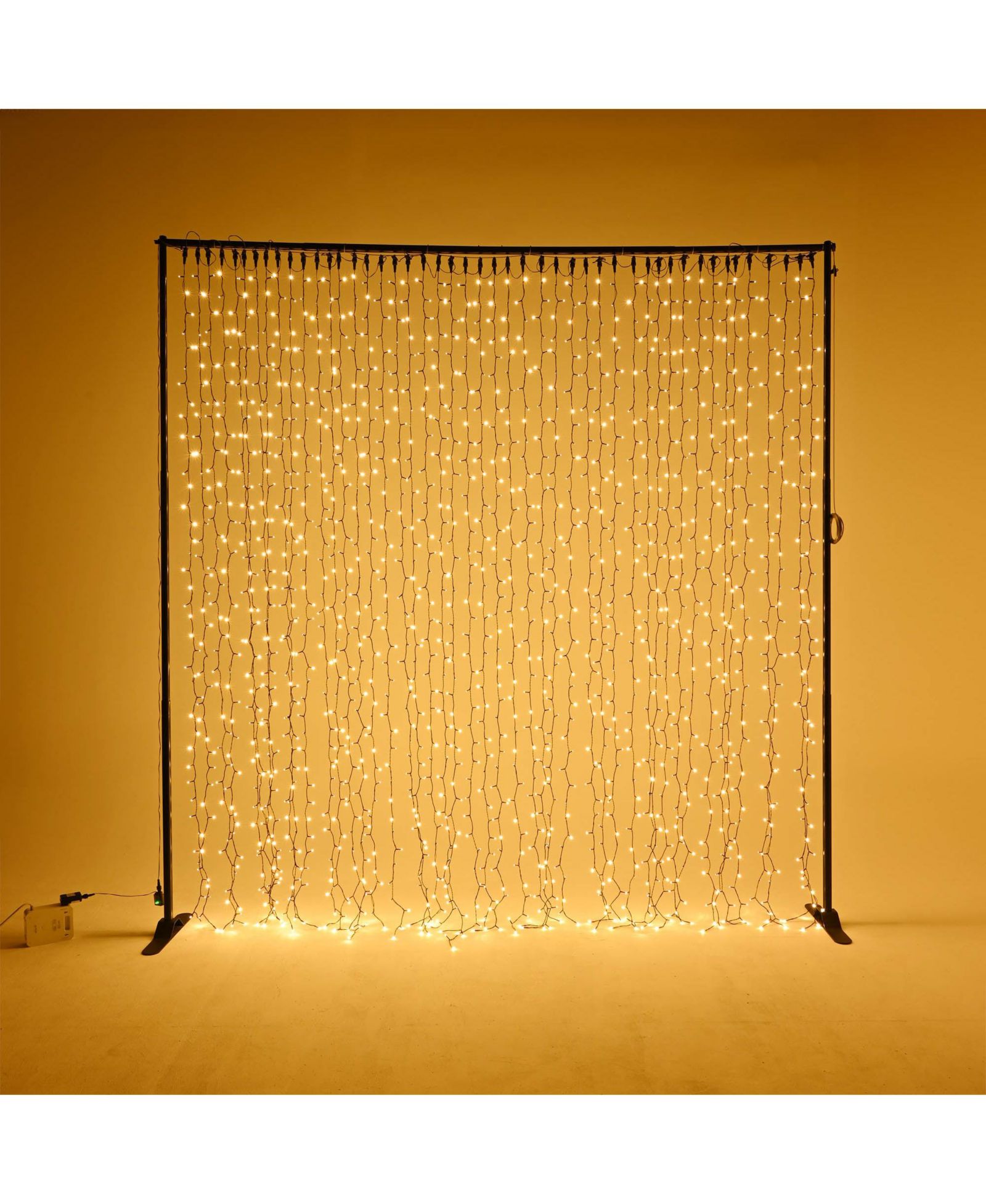 Yescom Commercial LED Event Curtain Lights with 40FT Steel Cable 48x Outdoor IP44 String Lights ETL Certified for Wedding Party Patio Decor