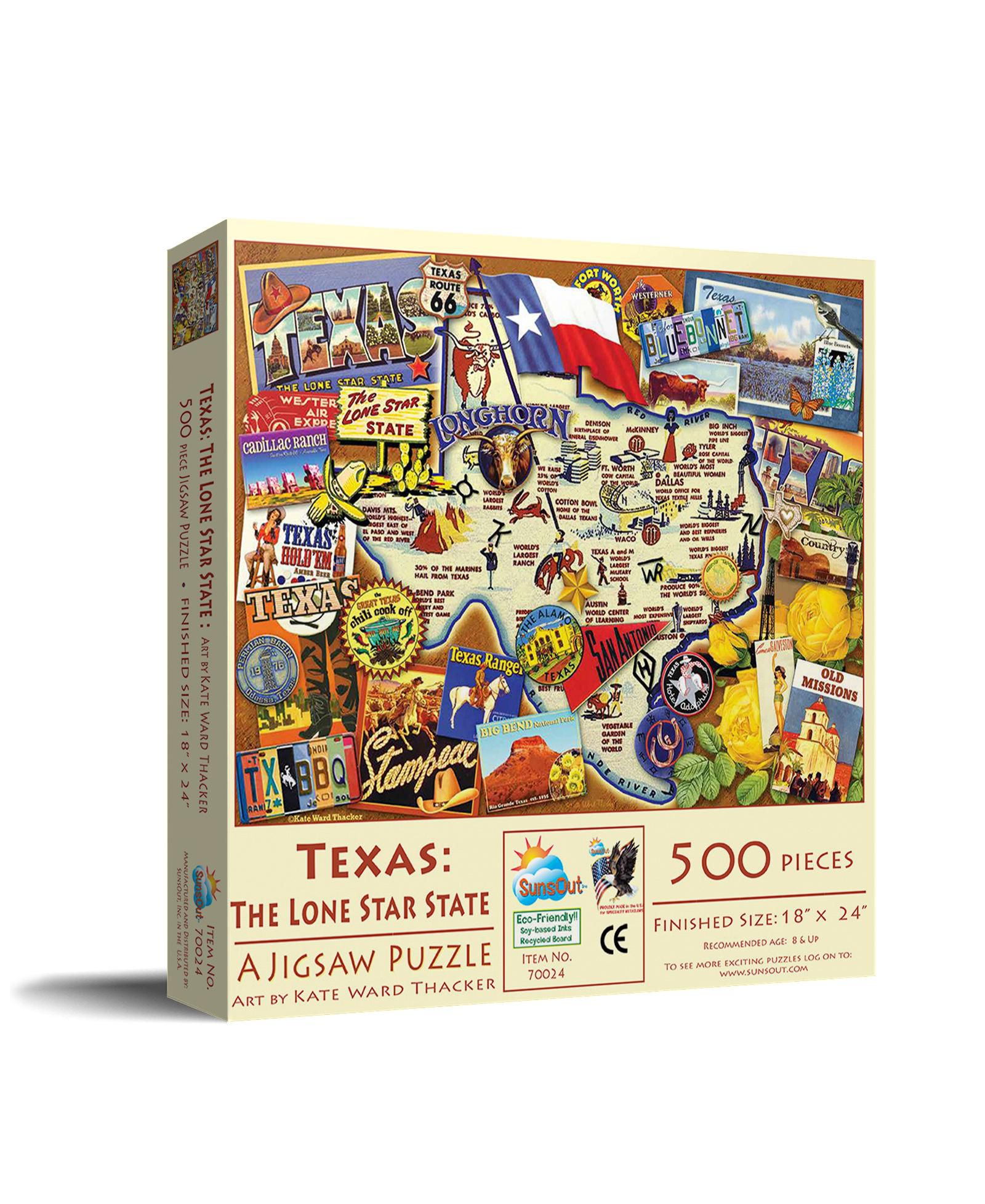 Пазл SunsOut Texas: The Lone Star State 500 piece Jigsaw Puzzle