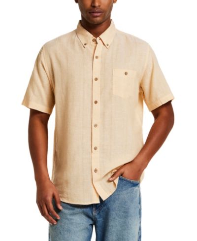 Мужская рубашка Weatherproof Vintage из льна и хлопка в полоску