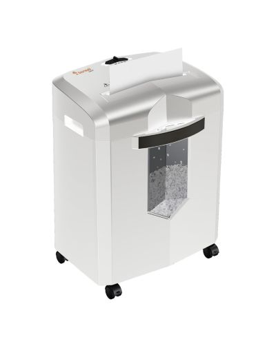 Bonsaii Micro Cut Shredder, Portable, 12-sheet, P-4 Security, 60-min run, CD/Credit Card, Jam-Proof, 4.2 Gal Bin, White/Gray