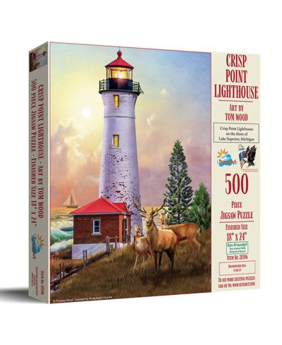 Sunsout Crisp Point Lighthouse 500-Piece Jigsaw Puzzle, Ages 15+