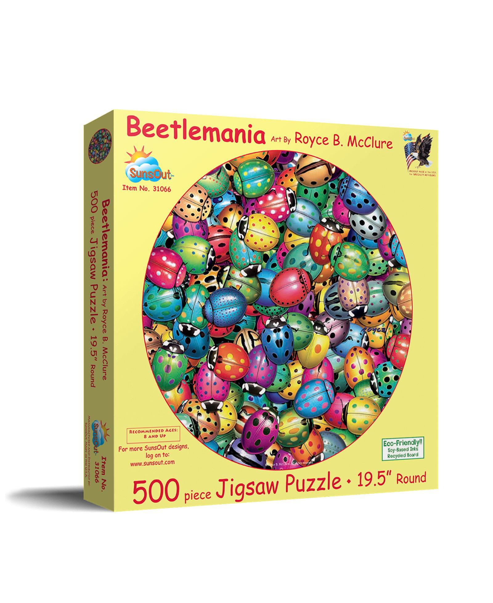 Пазл SunsOut Beetles Round Mania 500 piece Jigsaw Puzzle for Adults