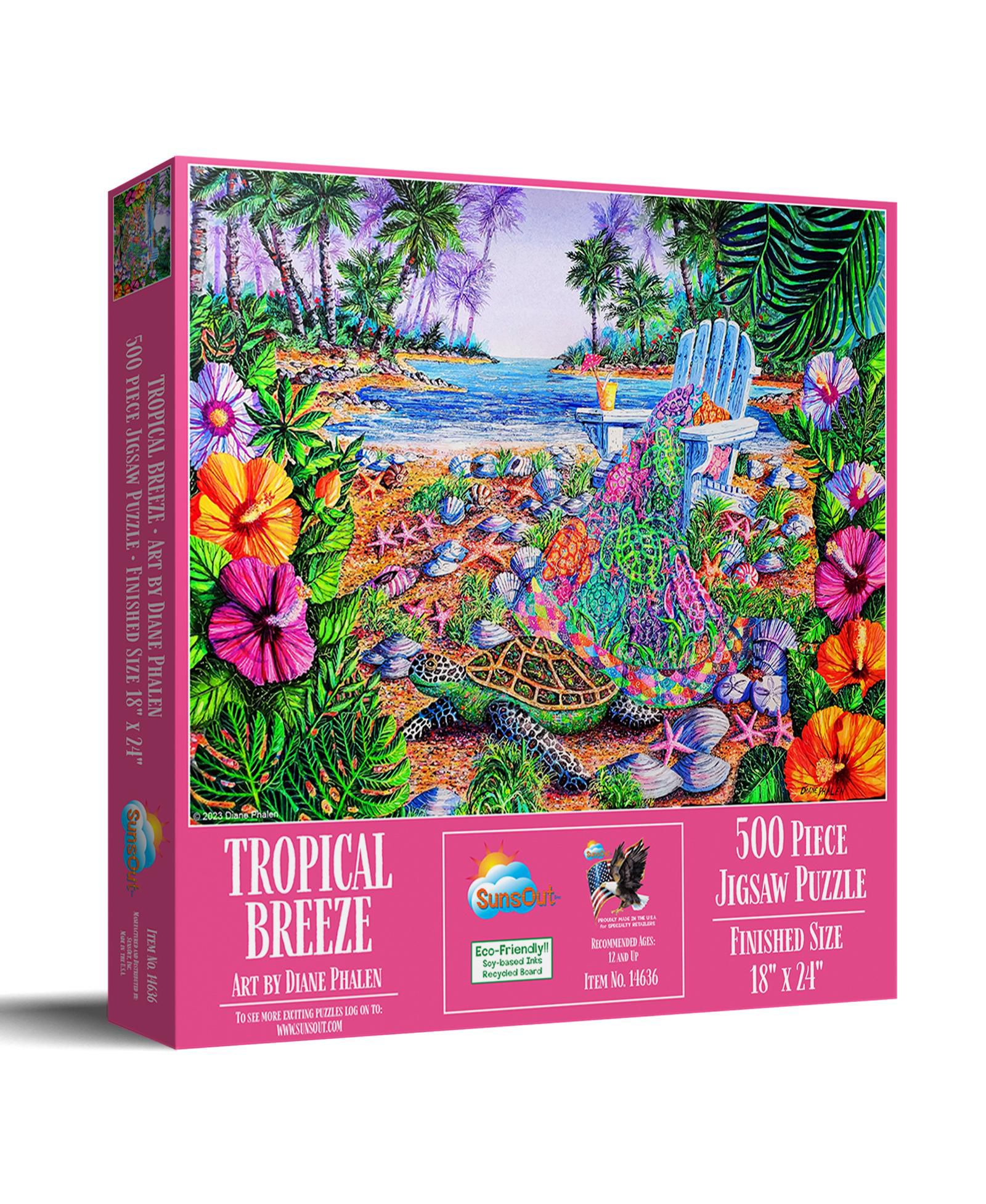 Sunsout Tropical Breeze 500-Piece Jigsaw Puzzle, Ages 15+