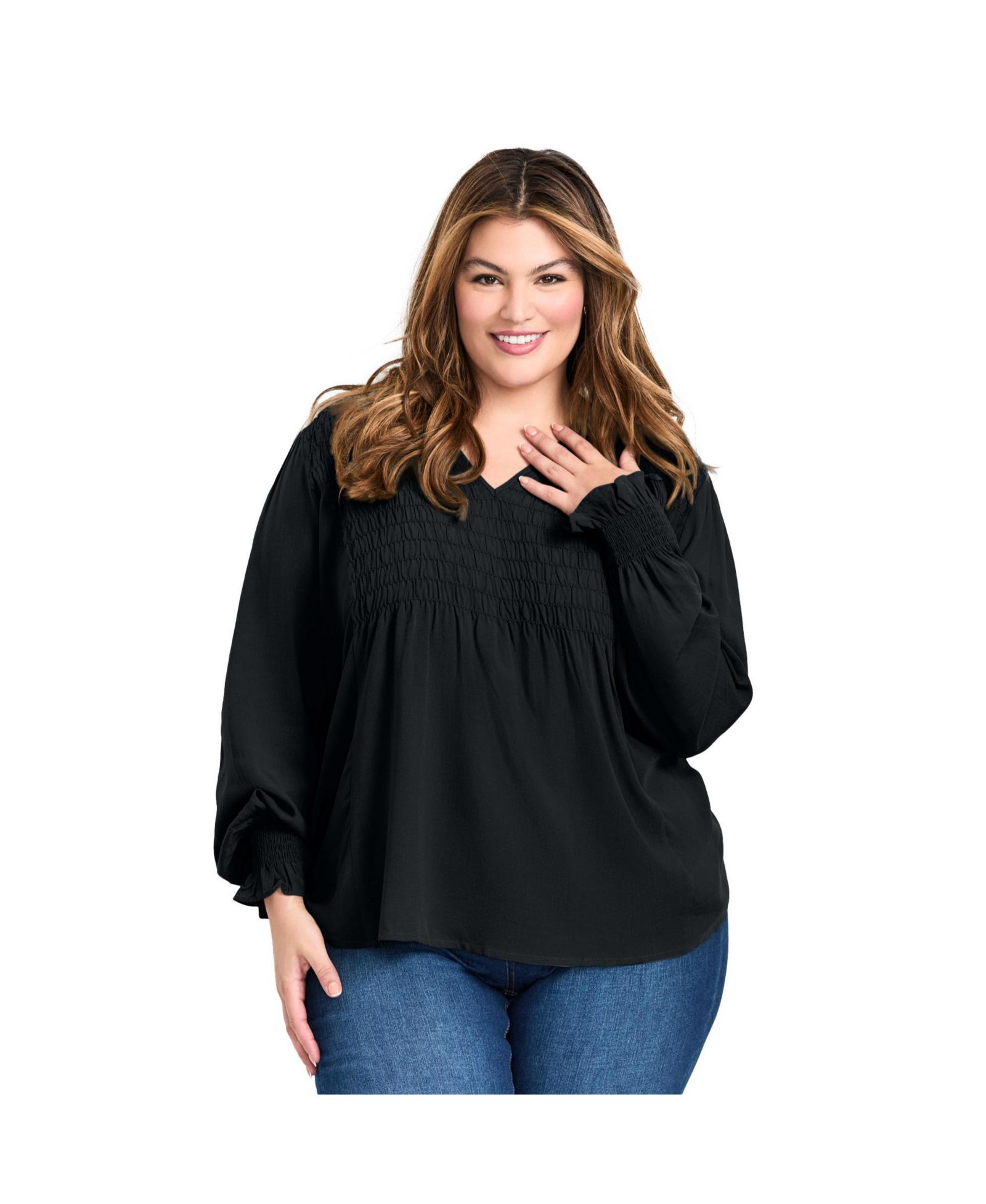 Женский топ Avenue Plus Size Marcie Shirred Detail Blouse